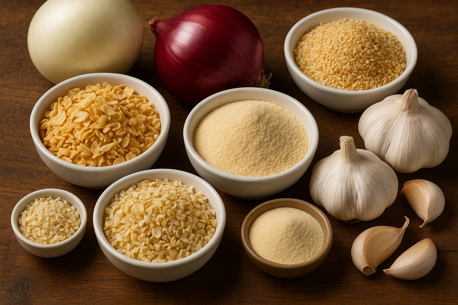 Assorted spices and textures